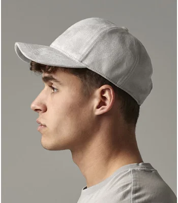Beechfield Beechfield Faux Suede 6 Panel Cap in Black