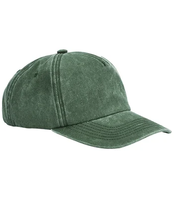 Beechfield Beechfield Relaxed 5 Panel Vintage Cap in Vintage Bottle Green