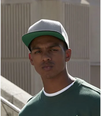 Beechfield Beechfield Original Flat Peak Snapback Cap in Black/Black