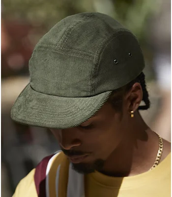 Beechfield Beechfield EarthAware® Organic Cord Camper Cap in Black