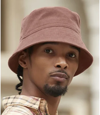 Beechfield Beechfield EarthAware® Organic Cord Bucket Hat in Black