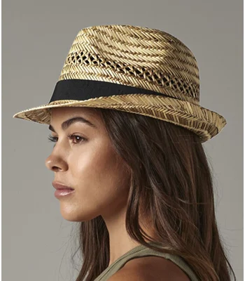 Beechfield Beechfield Straw Summer Trilby in Natural