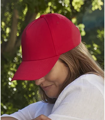 Beechfield Beechfield EarthAware® Classic Organic Cotton 5 Panel Cap in Black