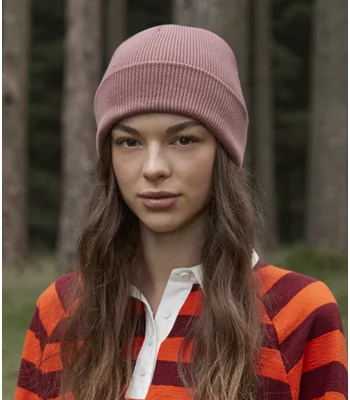 Beechfield Beechfield Organic Cotton Original Heavyweight Cuffed Beanie in Black