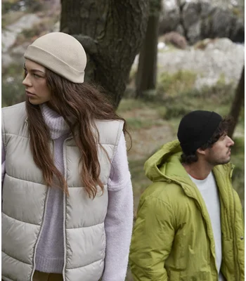 Beechfield Beechfield Organic Cotton Fisherman Beanie in Black