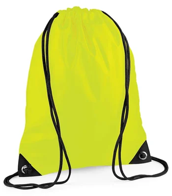 BagBase BagBase Premium Gymsac in Fluorescent Yellow