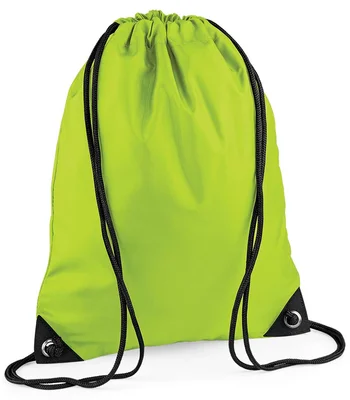 BagBase BagBase Premium Gymsac in Lime Green