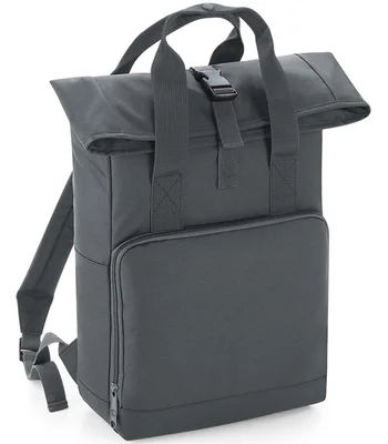 BagBase BagBase Recycled Twin Handle Roll-Top Backpack in Graphite Grey