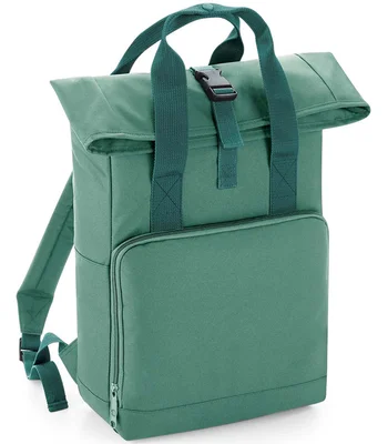 BagBase BagBase Recycled Twin Handle Roll-Top Backpack in Sage Green