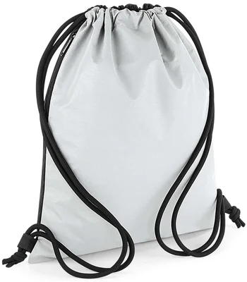 BagBase BagBase Reflective Gymsac in Black Reflective
