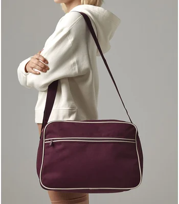 BagBase BagBase Retro Shoulder Bag in Black/Gold