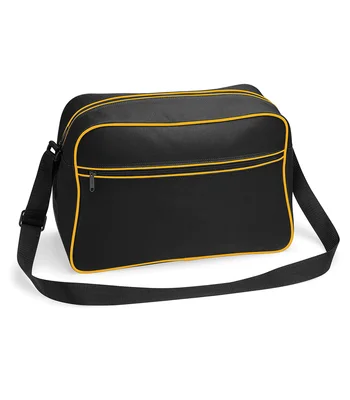 BagBase BagBase Retro Shoulder Bag in Black/Gold