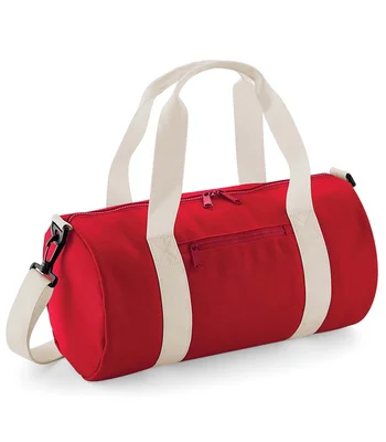 BagBase BagBase Mini Barrel Bag in Black/Black