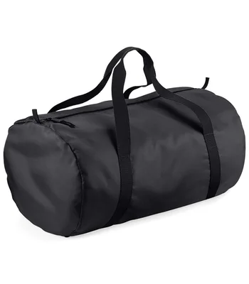 BagBase BagBase Packaway Barrel Bag in Black/Black