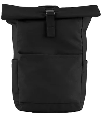 BagBase BagBase Premium Recycled Roll-Top Backpack in Black