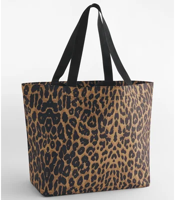 BagBase BagBase Leopard Print Carryall Tote Bag in Leopard Print