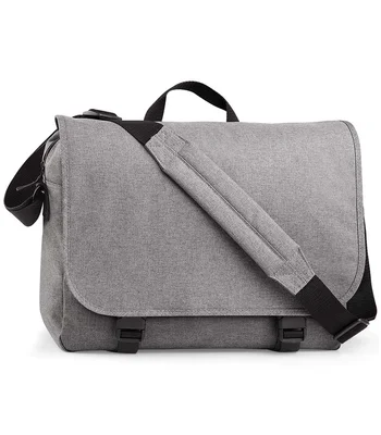 BagBase BagBase Two Tone Digital Messenger Bag in Black