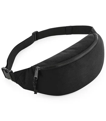 BagBase BagBase Recycled Belt Bag in Black