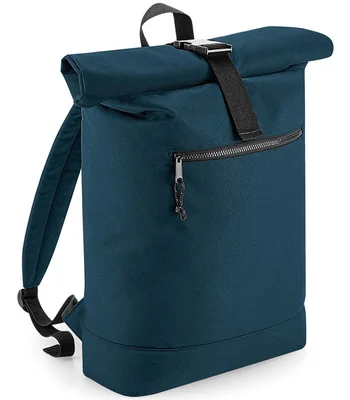 BagBase BagBase Recycled Roll-Top Backpack in Petrol