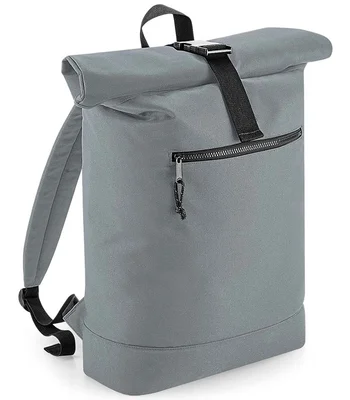 BagBase BagBase Recycled Roll-Top Backpack in Pure Grey