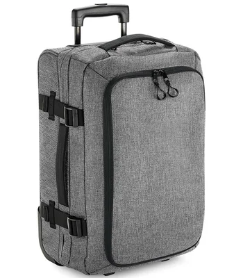 BagBase BagBase Escape Carry-On Wheelie Bag in Grey Marl