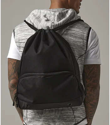BagBase BagBase Athleisure Gymsac in Black/Black