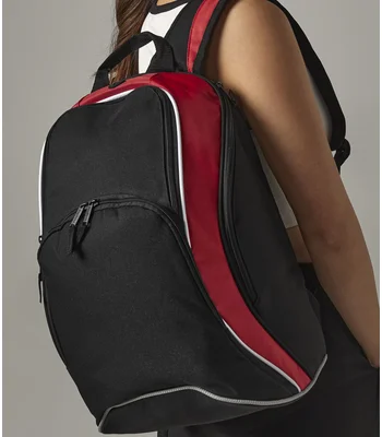 BagBase BagBase Teamwear Backpack in Black/Classic Red
