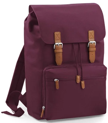 BagBase BagBase Vintage Laptop Backpack in Burgundy