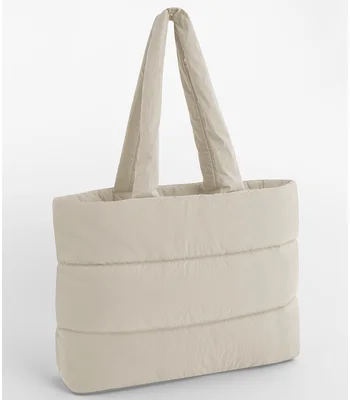 BagBase BagBase Quilted Tote Bag in Natural Stone
