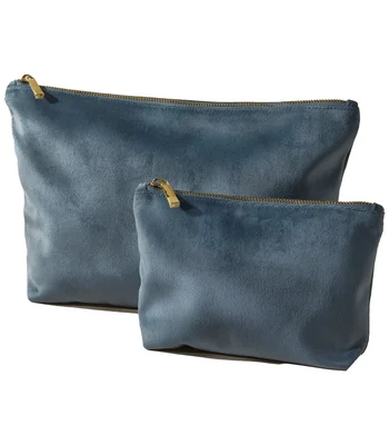 BagBase BagBase Velvet Accessory Bag in Blue Topaz