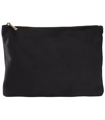 BagBase BagBase Velvet Accessory Pouch in Black Onyx
