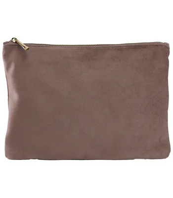 BagBase BagBase Velvet Accessory Pouch in Black Onyx