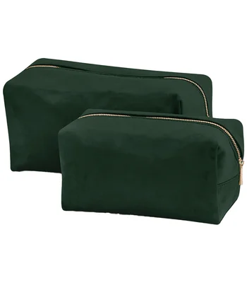 BagBase BagBase Velvet Toiletry/Accessory Case in Blue Topaz