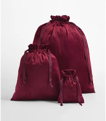 BagBase BagBase Velvet Gift Bag in Black Onyx