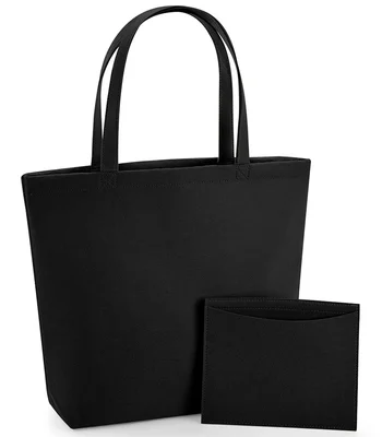 BagBase BagBase Felt Shopper in Black