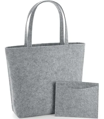 BagBase BagBase Felt Shopper in Black