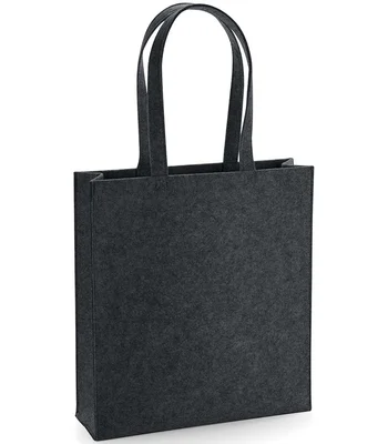 BagBase BagBase Felt Tote Bag in Charcoal Melange