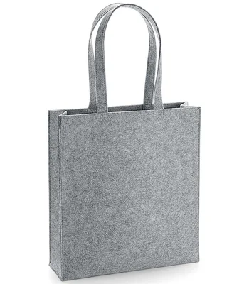 BagBase BagBase Felt Tote Bag in Grey Melange