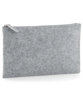 BagBase BagBase Felt Accessory Pouch in Grey Melange