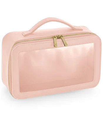 BagBase BagBase Boutique Clear Window Travel Case in Soft Pink