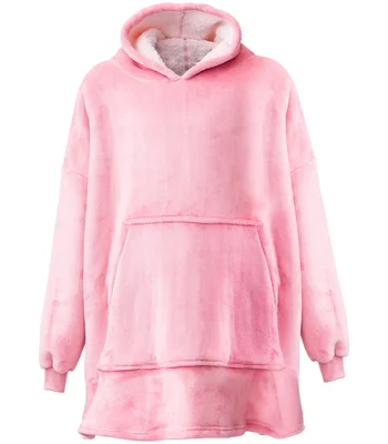 Brand Lab Brand Lab Oversized Hooded Blanket in Blush Pink