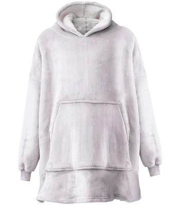 Brand Lab Brand Lab Oversized Hooded Blanket in Silver Grey
