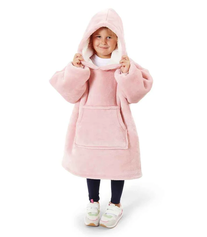 Brand Lab Brand Lab Kids Oversized Hooded Blanket in Grey Glow In The Dark