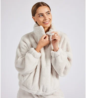 Brand Lab Brand Lab Ladies Fluffy 1/4 Zip Fleece