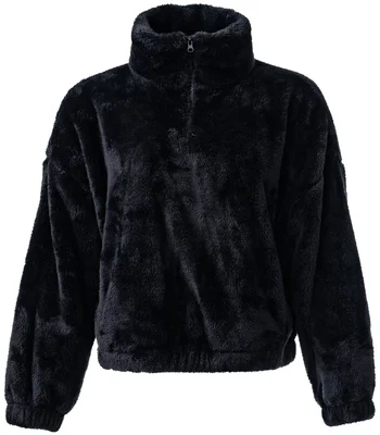 Brand Lab Brand Lab Ladies Fluffy 1/4 Zip Fleece in Black
