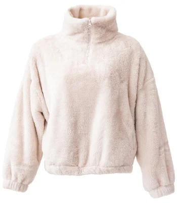 Brand Lab Brand Lab Ladies Fluffy 1/4 Zip Fleece in Natural