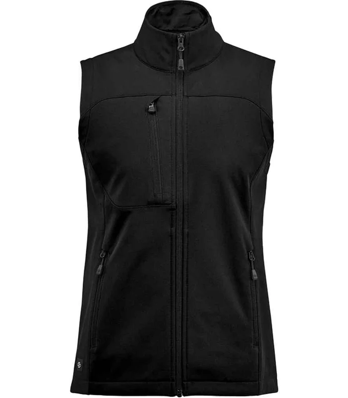 Stormtech Stormtech Ladies Cascades Soft Shell Bodywarmer in Black/Black