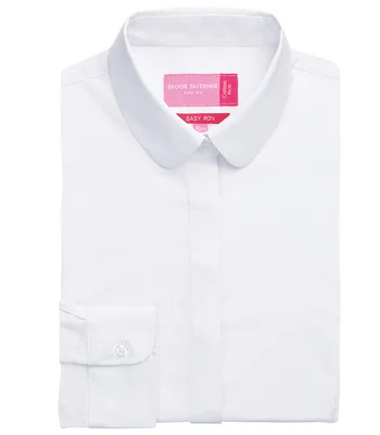 Brook Taverner Brook Taverner Ladies Trevi Long Sleeve Poplin Shirt in White