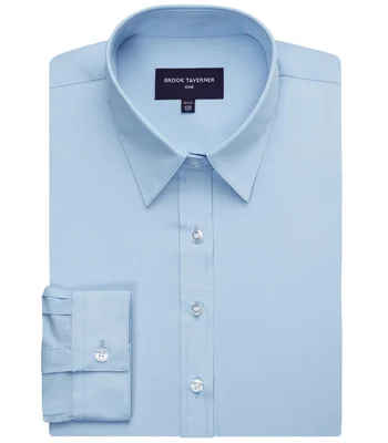 Brook Taverner Brook Taverner Ladies Selene Long Sleeve Poplin Shirt in Sky Blue