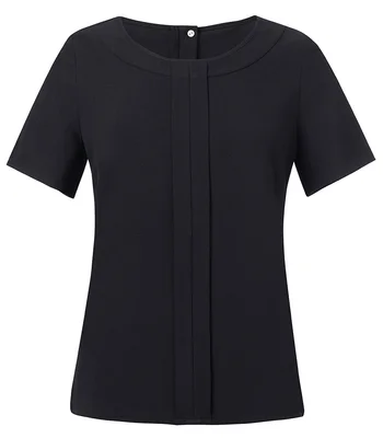 Brook Taverner Brook Taverner Ladies Verona Short Sleeve Shirt in Black